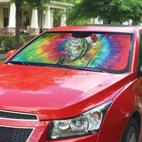Funny Fishmas Bass Auto Sun Shade Merry Fishmas Tie-dye Christmas Vibes - Wonder Print Shop
