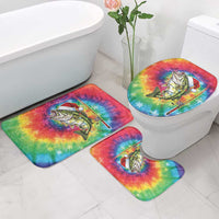 Funny Fishmas Bass Bathroom Set Merry Fishmas Tie-dye Christmas Vibes - Wonder Print Shop