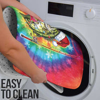Funny Fishmas Bass Bathroom Set Merry Fishmas Tie-dye Christmas Vibes - Wonder Print Shop