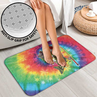 Funny Fishmas Bass Bathroom Set Merry Fishmas Tie-dye Christmas Vibes - Wonder Print Shop