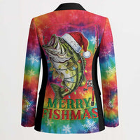 Funny Fishmas Bass Blazer Merry Fishmas Tie-dye Christmas Vibes - Wonder Print Shop