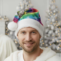 Funny Fishmas Bass Christmas Santa Hat Merry Fishmas Tie-dye Christmas Vibes - Wonder Print Shop