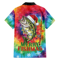 Funny Fishmas Bass Family Matching Mermaid Dress and Hawaiian Shirt Merry Fishmas Tie-dye Christmas Vibes - Wonder Print Shop