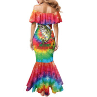 Funny Fishmas Bass Family Matching Mermaid Dress and Hawaiian Shirt Merry Fishmas Tie-dye Christmas Vibes - Wonder Print Shop