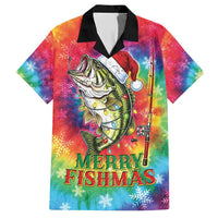 Funny Fishmas Bass Hawaiian Shirt Merry Fishmas Tie-dye Christmas Vibes - Wonder Print Shop