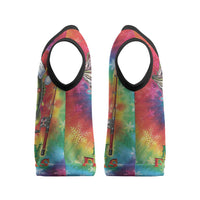 Funny Fishmas Bass Christmas Knitted V-Neck Vest Merry Fishmas Tie-dye Christmas Vibes - Wonder Print Shop