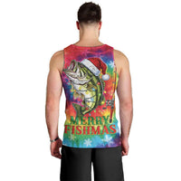 Funny Fishmas Bass Men Tank Top Merry Fishmas Tie-dye Christmas Vibes - Wonder Print Shop