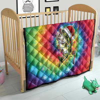 Funny Fishmas Bass Quilt Merry Fishmas Tie-dye Christmas Vibes - Wonder Print Shop
