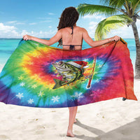 Funny Fishmas Bass Sarong Merry Fishmas Tie-dye Christmas Vibes - Wonder Print Shop