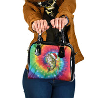 Funny Fishmas Bass Shoulder Handbag Merry Fishmas Tie-dye Christmas Vibes - Wonder Print Shop