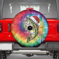 Funny Fishmas Bass Spare Tire Cover Merry Fishmas Tie-dye Christmas Vibes - Wonder Print Shop