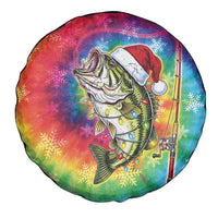 Funny Fishmas Bass Spare Tire Cover Merry Fishmas Tie-dye Christmas Vibes - Wonder Print Shop