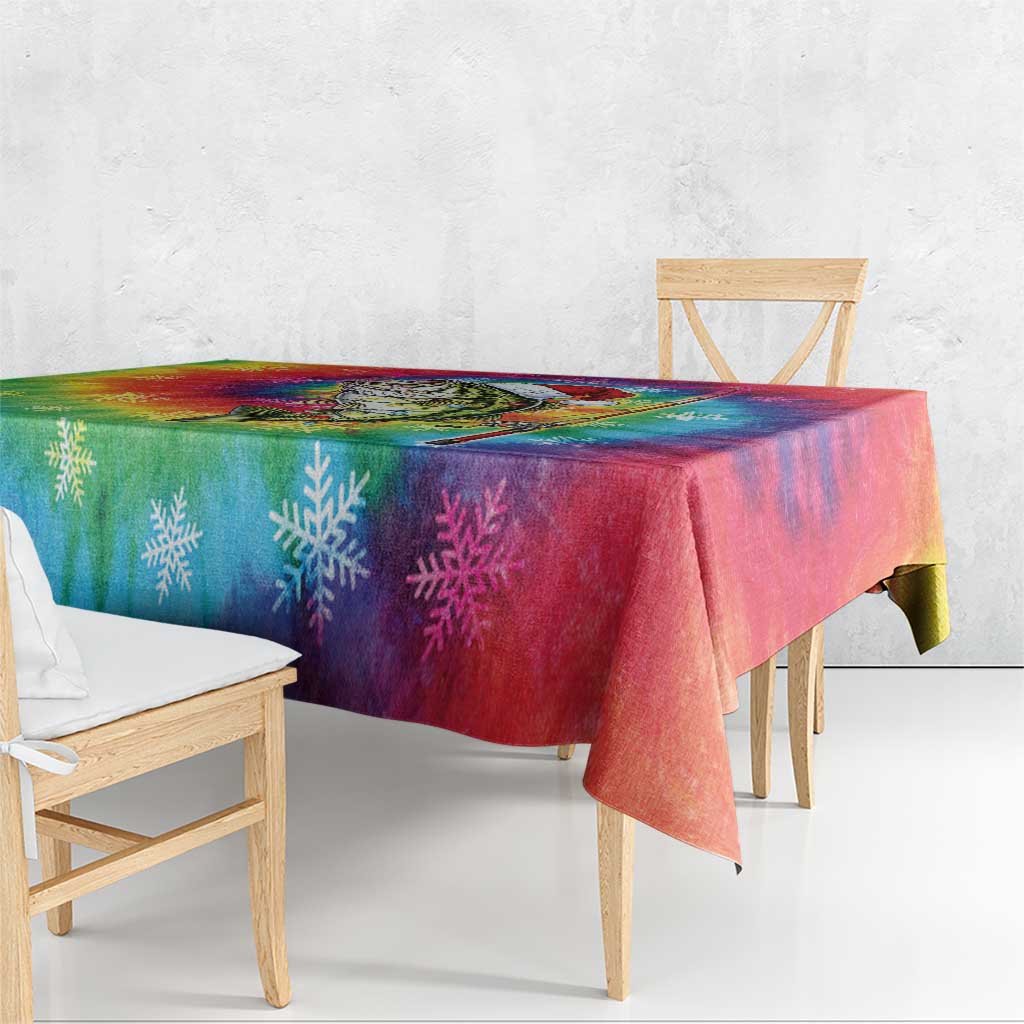 Funny Fishmas Bass Tablecloth Merry Fishmas Tie-dye Christmas Vibes - Wonder Print Shop