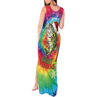 Funny Fishmas Bass Tank Maxi Dress Merry Fishmas Tie-dye Christmas Vibes - Wonder Print Shop