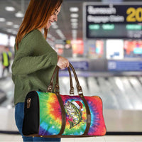 Funny Fishmas Bass Travel Bag Merry Fishmas Tie-dye Christmas Vibes - Wonder Print Shop