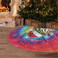 Funny Fishmas Bass Tree Skirt Merry Fishmas Tie-dye Christmas Vibes - Wonder Print Shop