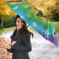 Funny Fishmas Bass Umbrella Merry Fishmas Tie-dye Christmas Vibes - Wonder Print Shop