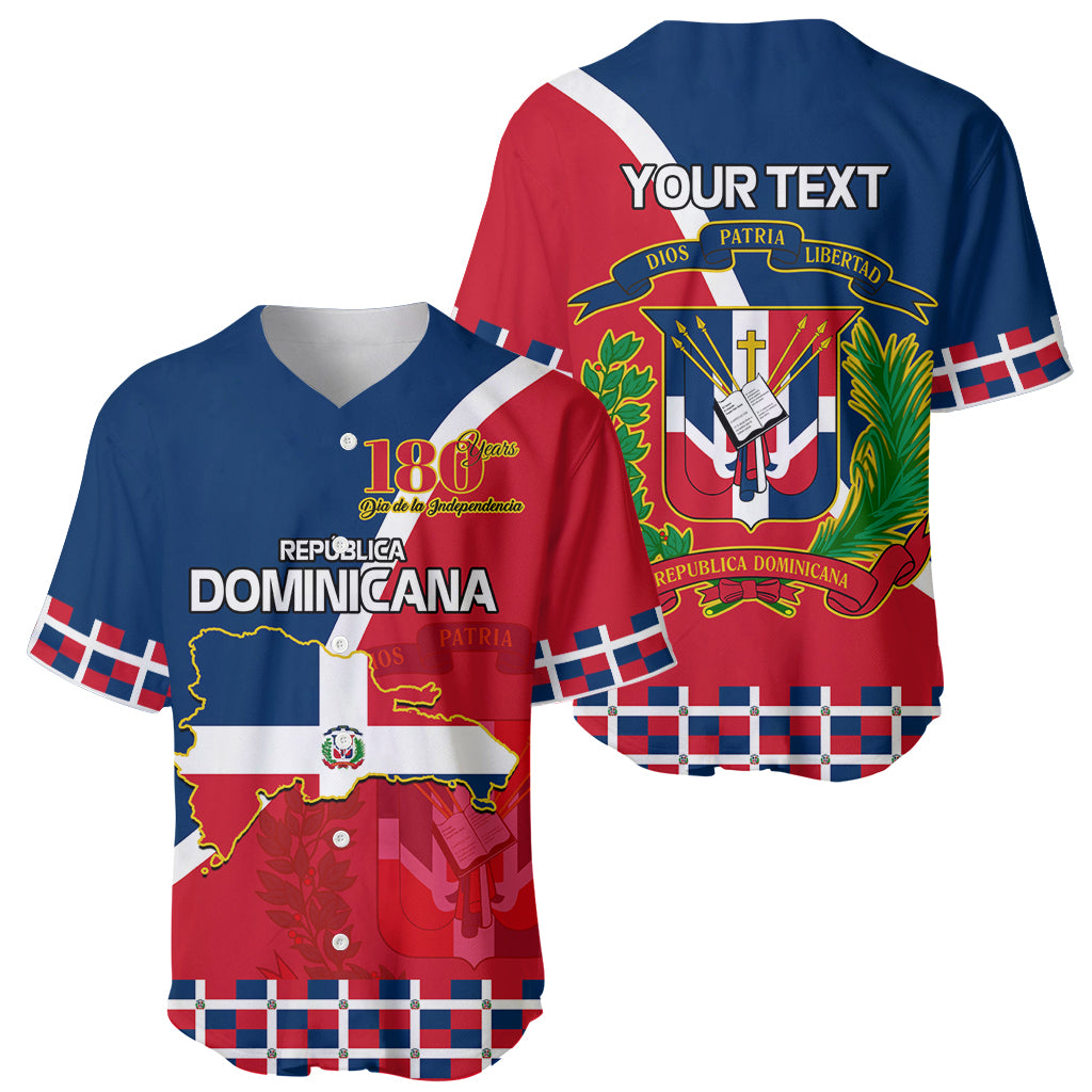 Dominican Republic 180th Years Independence Day Personalized Baseball Jersey LT9 - Wonder Print Shop