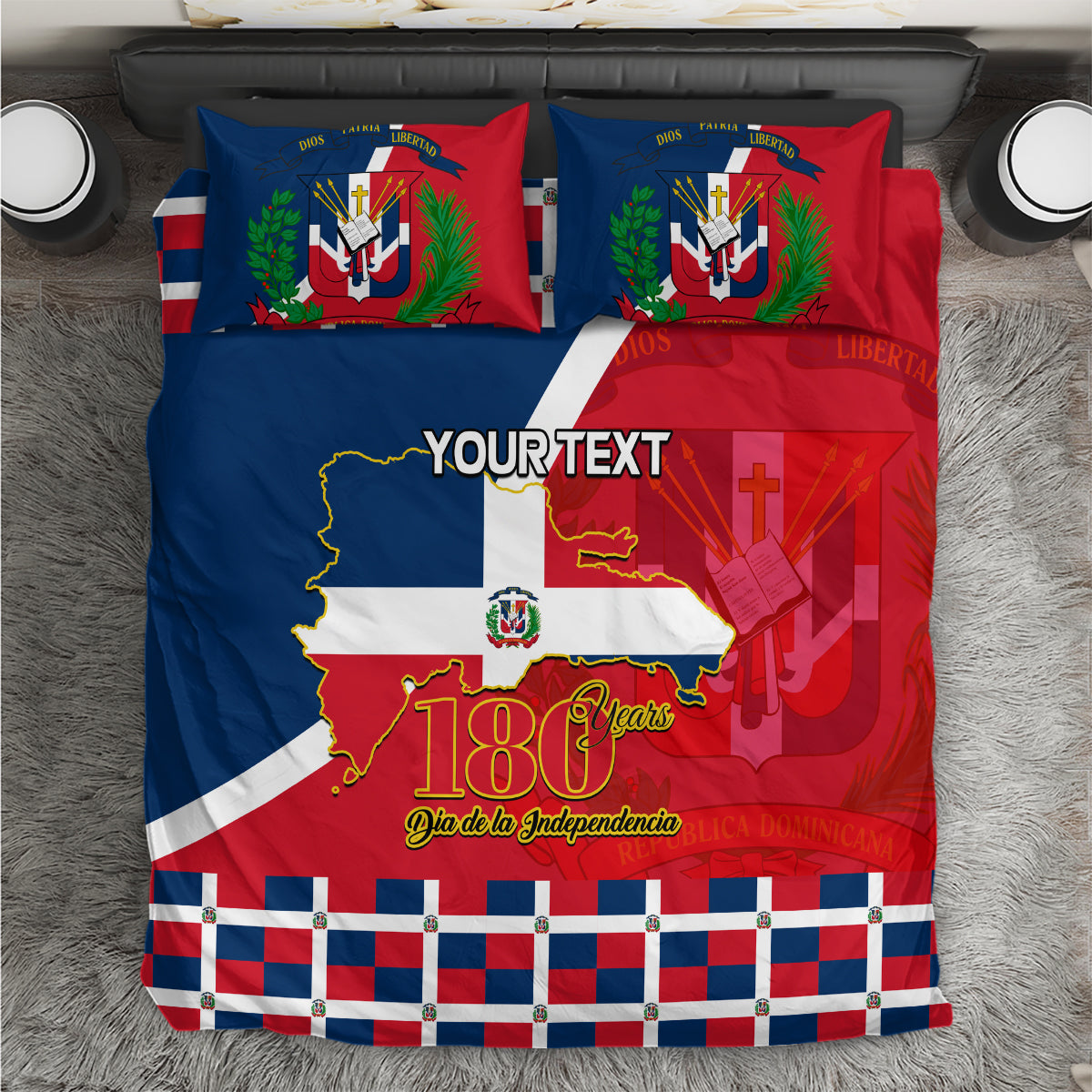 Dominican Republic 180th Years Independence Day Personalized Bedding Set