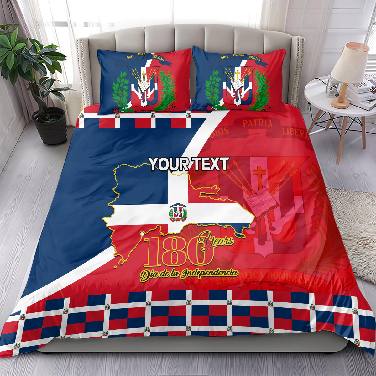 Dominican Republic 180th Years Independence Day Personalized Bedding Set LT9 - Wonder Print Shop