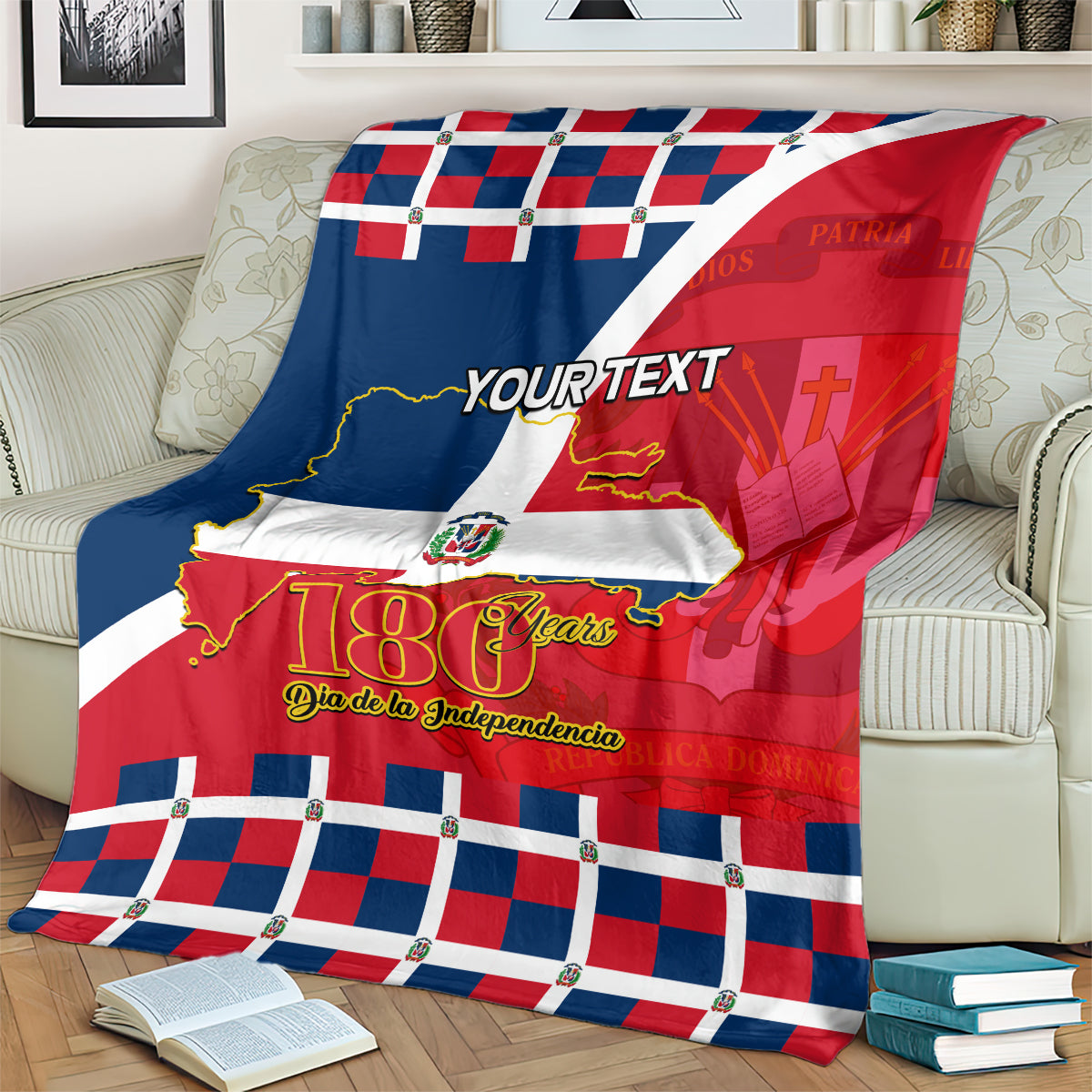 Dominican Republic 180th Years Independence Day Personalized Blanket