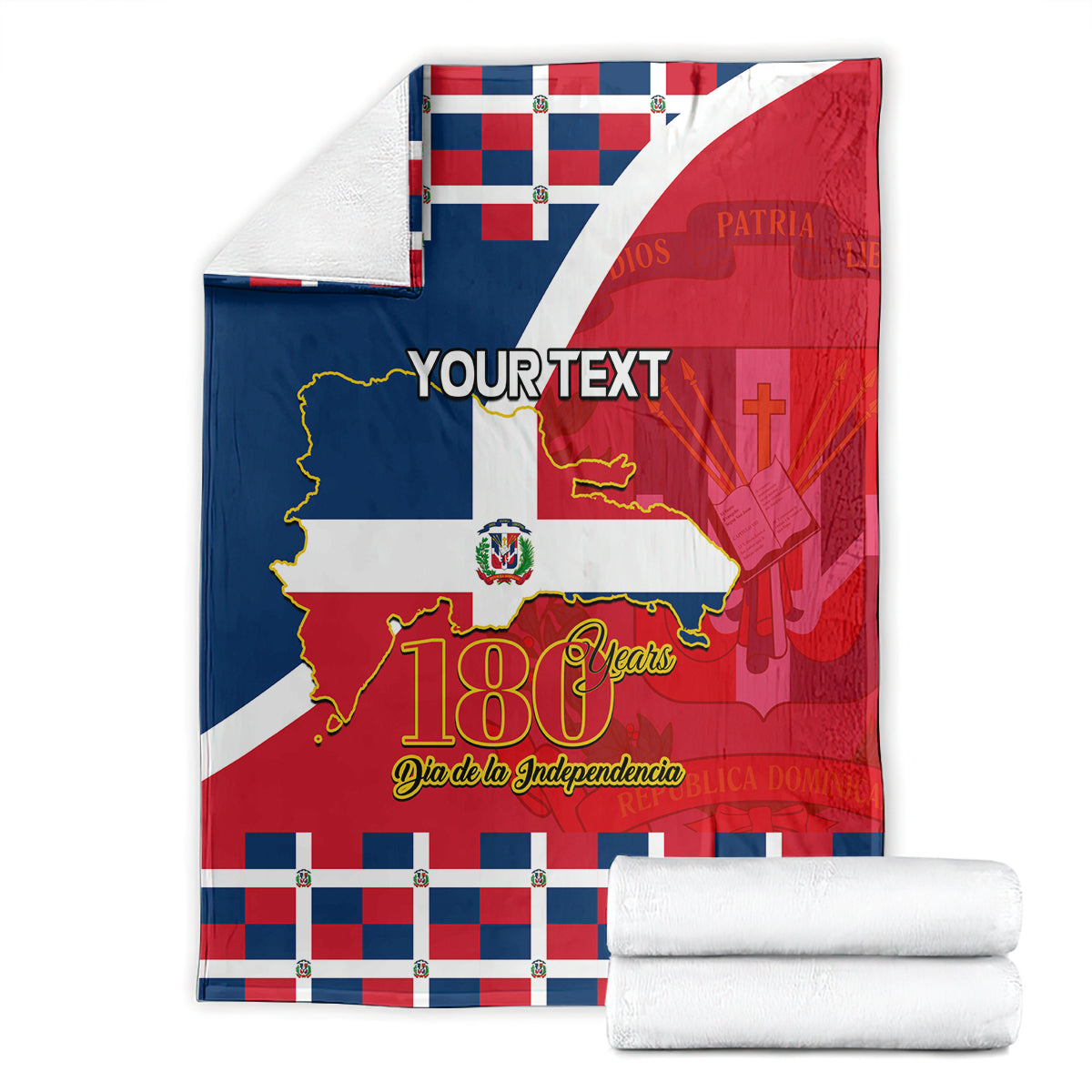 Dominican Republic 180th Years Independence Day Personalized Blanket