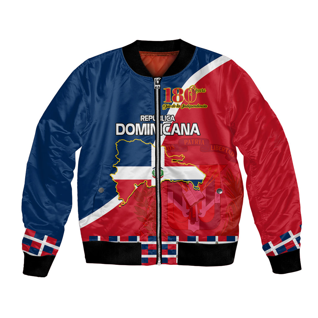 Dominican Republic 180th Years Independence Day Personalized Bomber Jacket LT9 - Wonder Print Shop