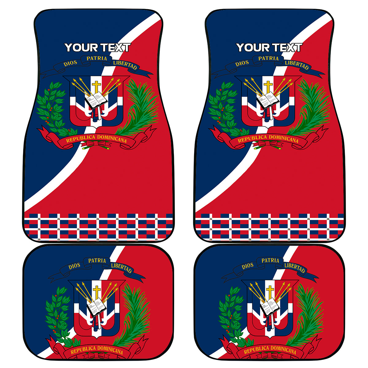 Dominican Republic 180th Years Independence Day Personalized Car Mats