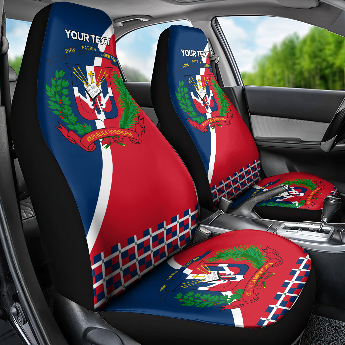 Dominican Republic 180th Years Independence Day Personalized Car Seat Cover LT9 - Wonder Print Shop
