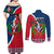 Dominican Republic 180th Years Independence Day Personalized Couples Matching Off Shoulder Maxi Dress and Long Sleeve Button Shirt LT9 - Wonder Print Shop