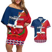 Dominican Republic 180th Years Independence Day Personalized Couples Matching Off Shoulder Short Dress and Hawaiian Shirt LT9 - Wonder Print Shop