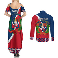 Dominican Republic 180th Years Independence Day Personalized Couples Matching Summer Maxi Dress and Long Sleeve Button Shirt LT9 - Wonder Print Shop