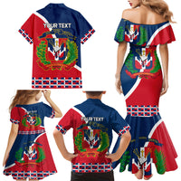 Dominican Republic 180th Years Independence Day Personalized Family Matching Mermaid Dress and Hawaiian Shirt LT9 - Wonder Print Shop
