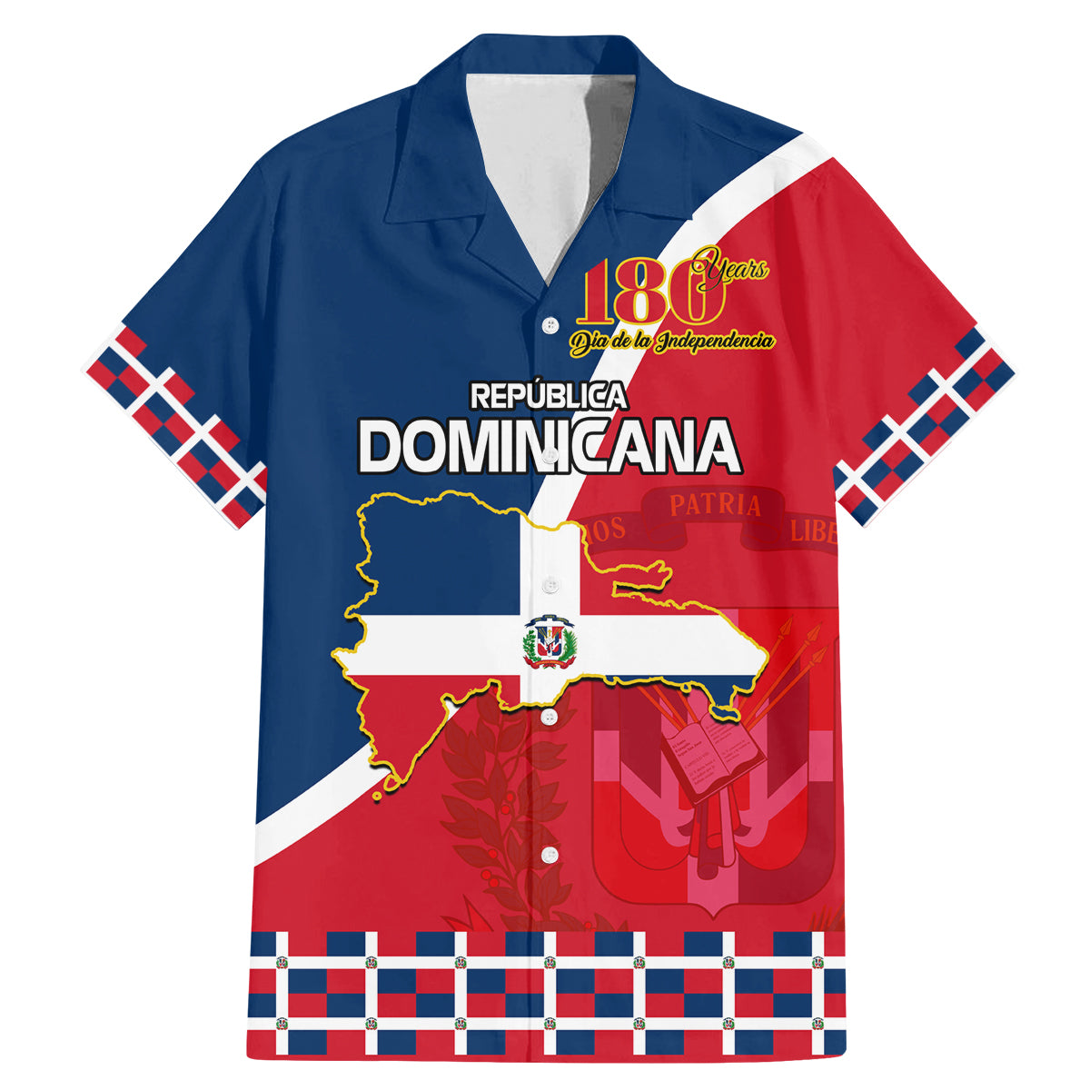 Dominican Republic 180th Years Independence Day Personalized Family Matching Mermaid Dress and Hawaiian Shirt LT9 - Wonder Print Shop