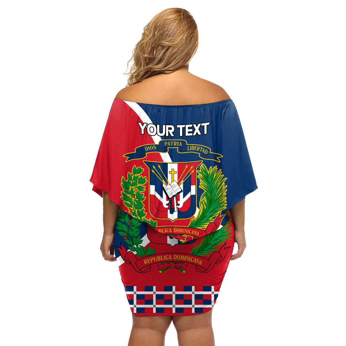 Dominican Republic 180th Years Independence Day Personalized Family Matching Off Shoulder Short Dress and Hawaiian Shirt LT9 - Wonder Print Shop