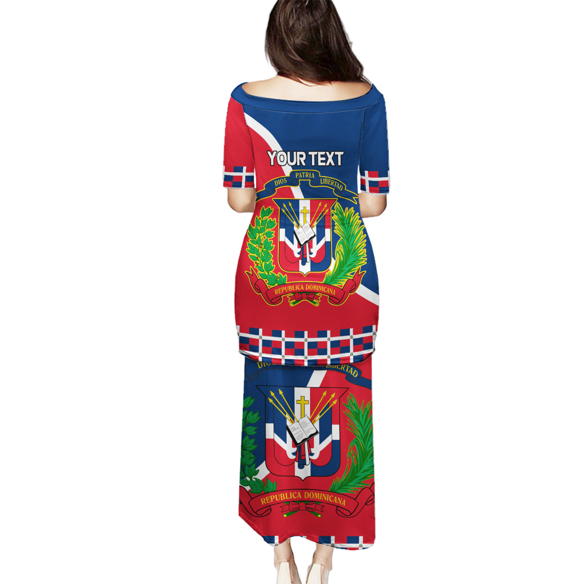 Dominican Republic 180th Years Independence Day Personalized Family Matching Puletasi and Hawaiian Shirt - Wonder Print Shop