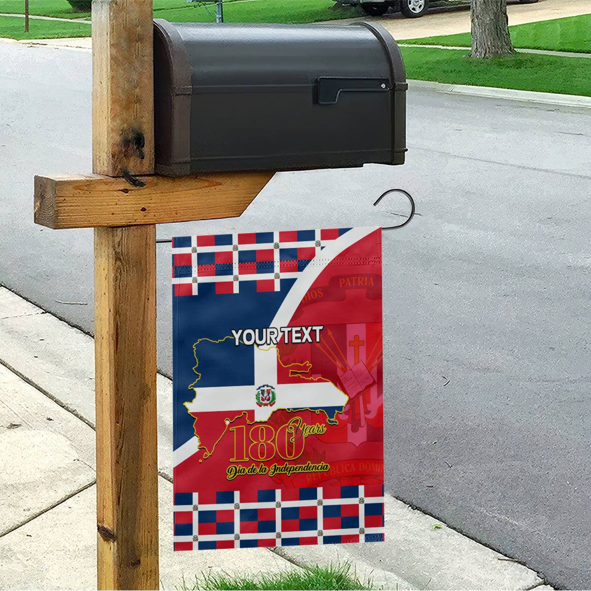 Dominican Republic 180th Years Independence Day Personalized Garden Flag - Wonder Print Shop