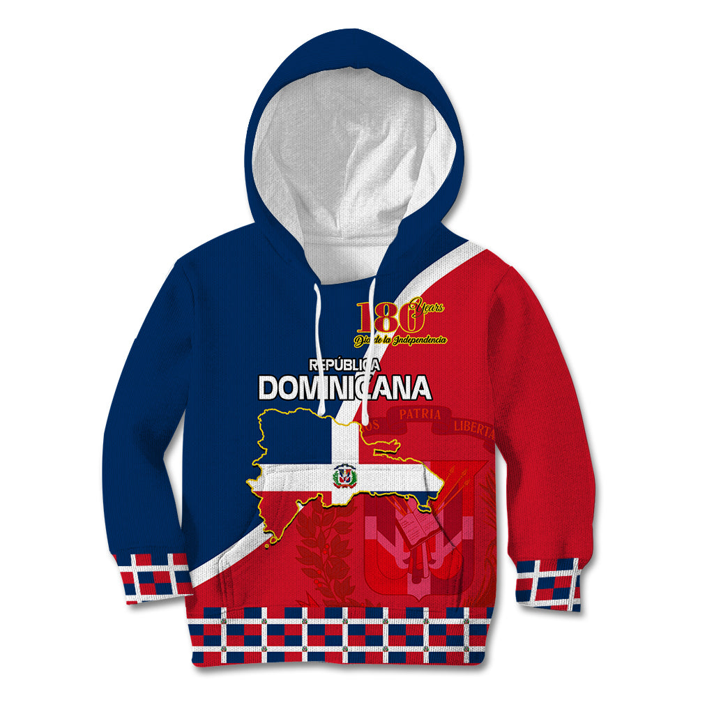 Dominican Republic 180th Years Independence Day Personalized Kid Hoodie - Wonder Print Shop