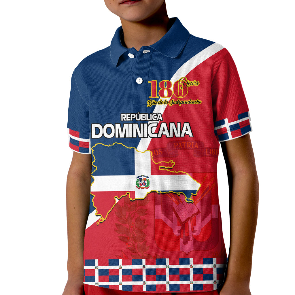 Dominican Republic 180th Years Independence Day Personalized Kid Polo Shirt - Wonder Print Shop