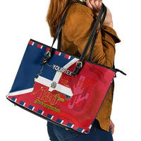Dominican Republic 180th Years Independence Day Personalized Leather Tote Bag - Wonder Print Shop
