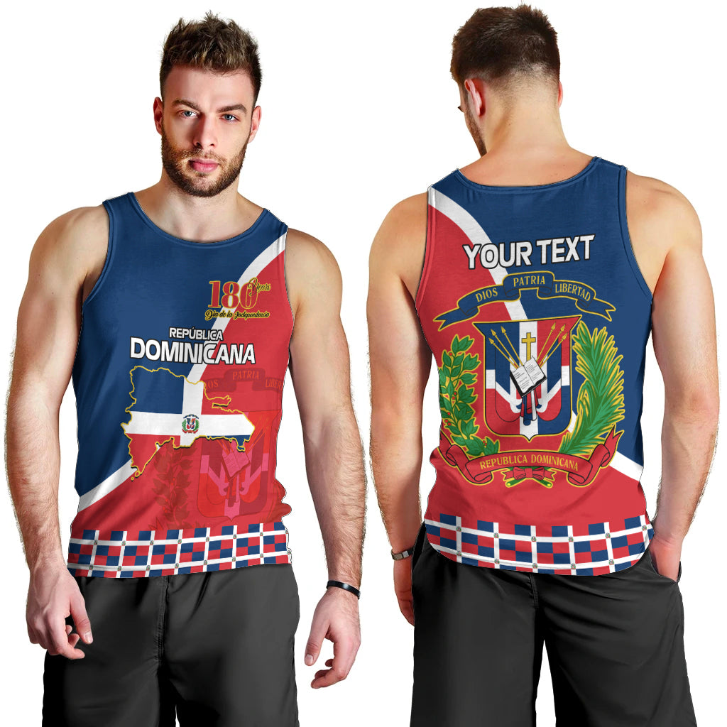 Dominican Republic 180th Years Independence Day Personalized Men Tank Top - Wonder Print Shop