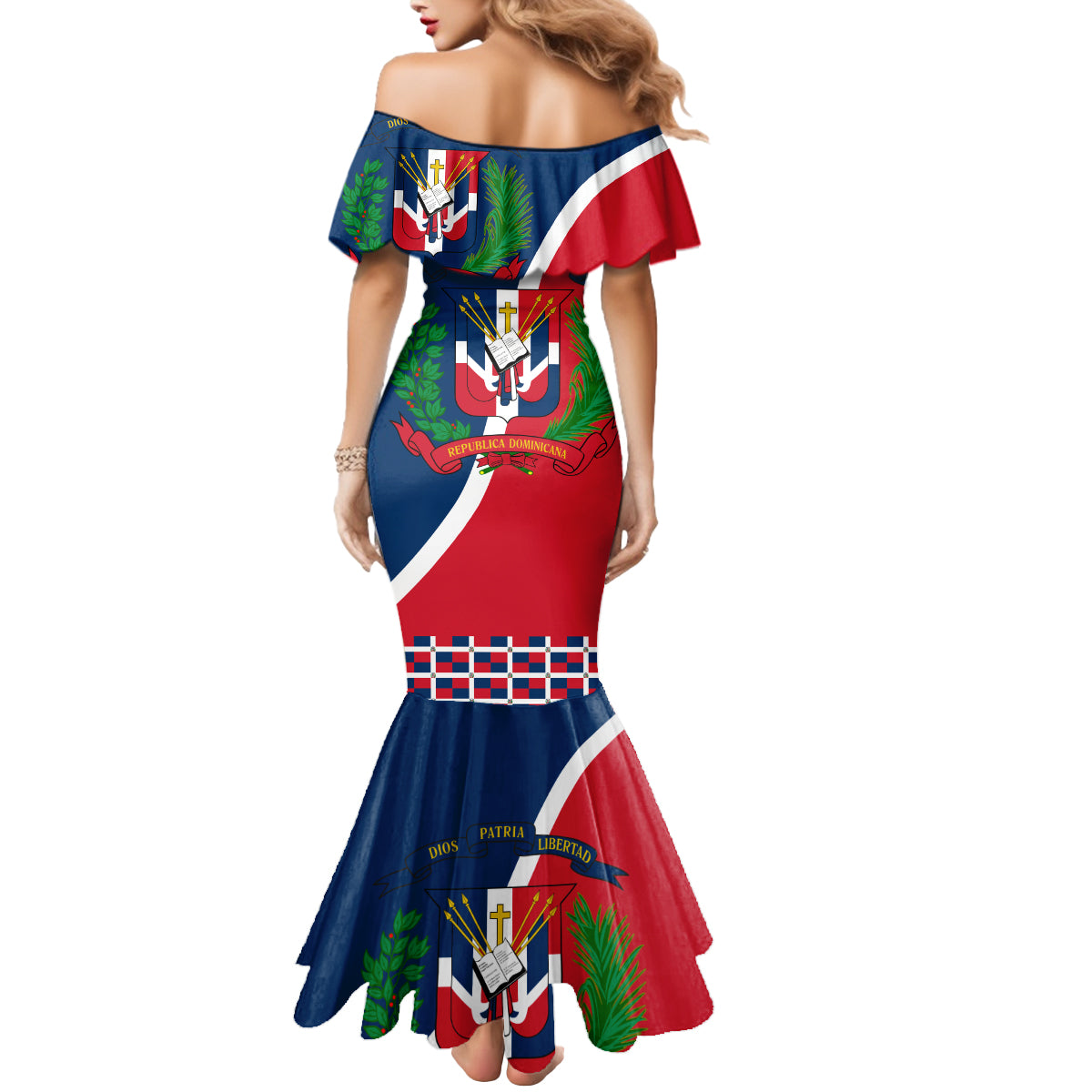 Dominican Republic 180th Years Independence Day Personalized Mermaid Dress - Wonder Print Shop
