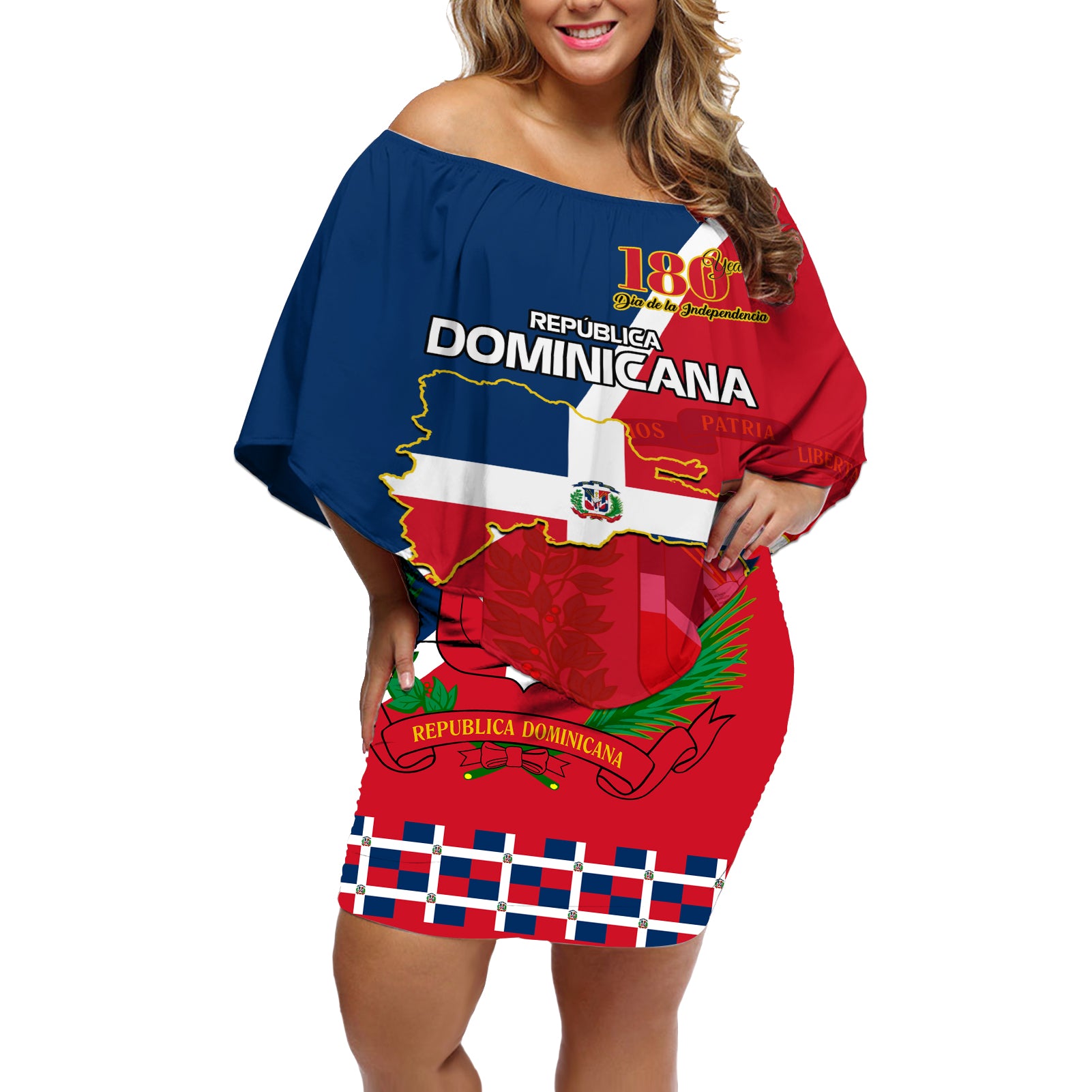dominican-republic-180th-years-independence-day-personalized-off-shoulder-short-dress