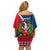 Dominican Republic 180th Years Independence Day Personalized Off Shoulder Short Dress - Wonder Print Shop