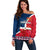 Dominican Republic 180th Years Independence Day Personalized Off Shoulder Sweater - Wonder Print Shop