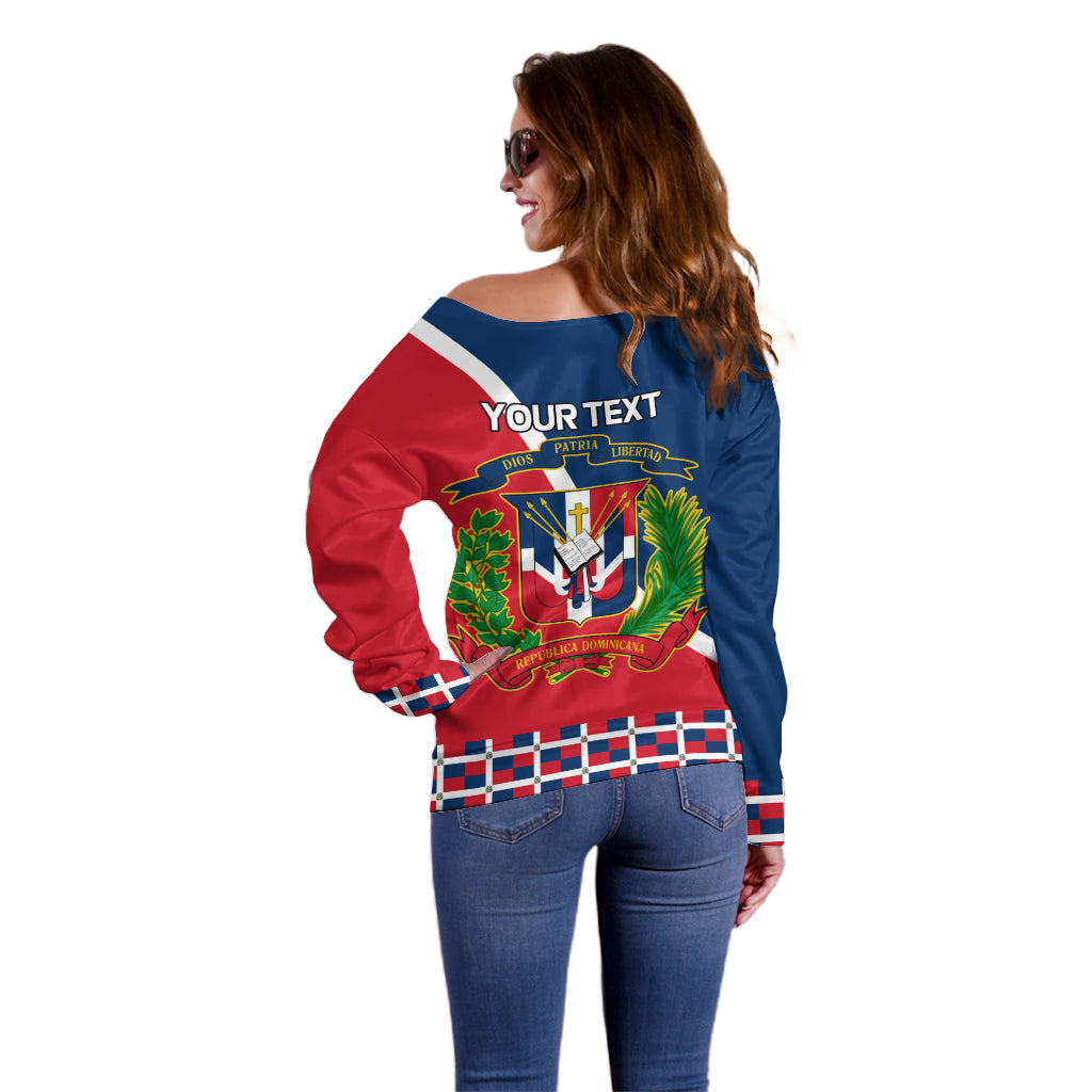 Dominican Republic 180th Years Independence Day Personalized Off Shoulder Sweater - Wonder Print Shop