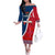 Dominican Republic 180th Years Independence Day Personalized Off The Shoulder Long Sleeve Dress - Wonder Print Shop