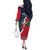 Dominican Republic 180th Years Independence Day Personalized Off The Shoulder Long Sleeve Dress - Wonder Print Shop