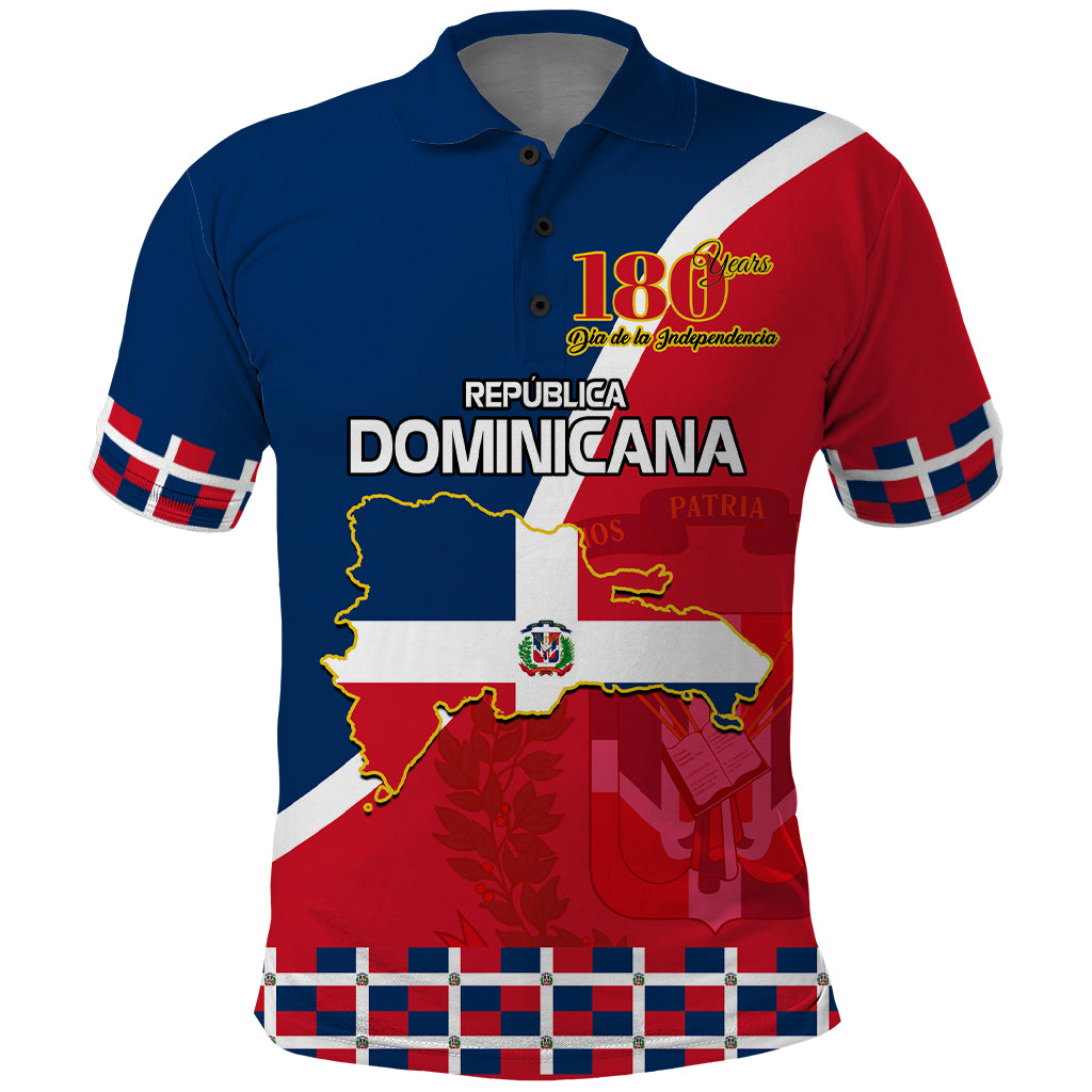 Dominican Republic 180th Years Independence Day Personalized Polo Shirt - Wonder Print Shop
