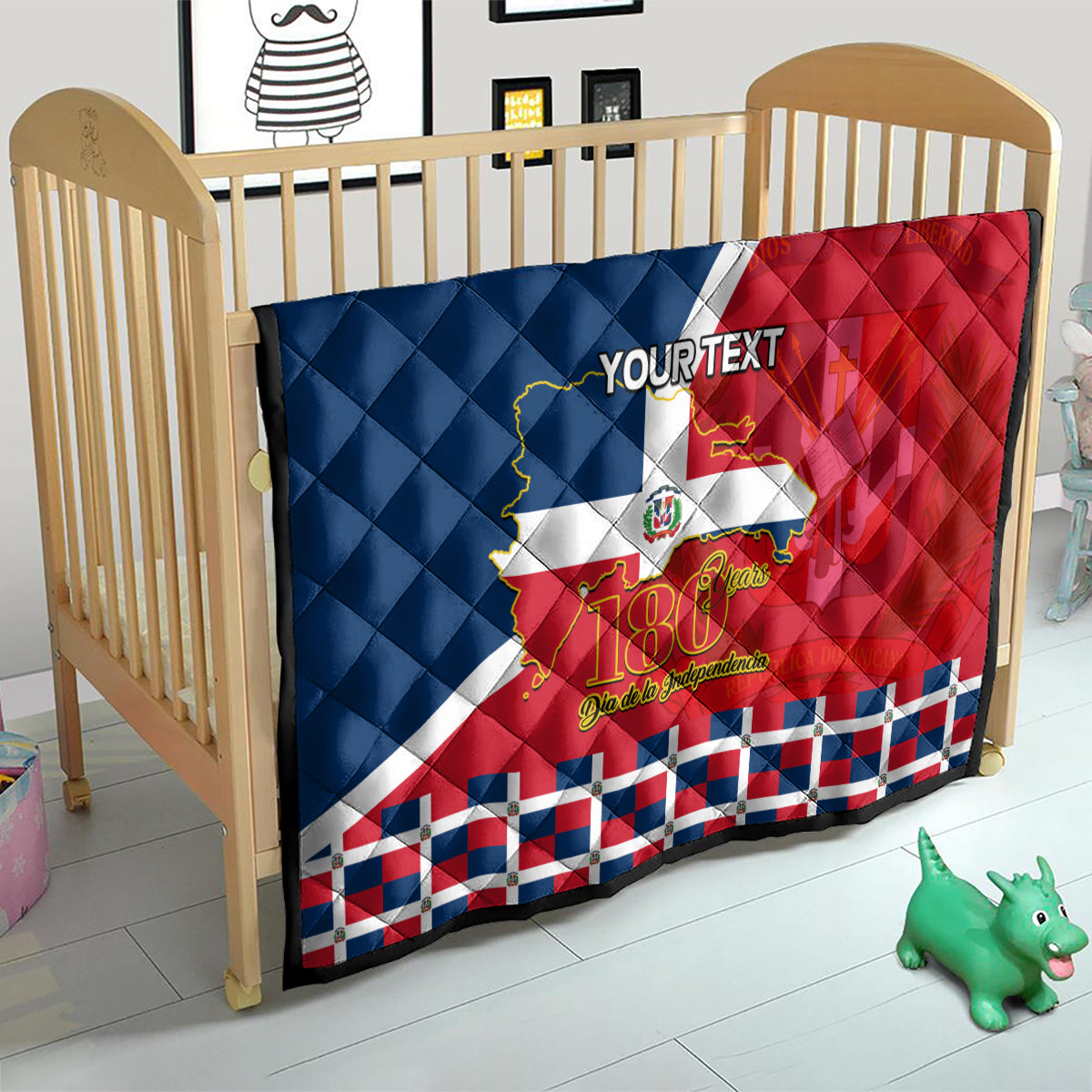 Dominican Republic 180th Years Independence Day Personalized Quilt - Wonder Print Shop
